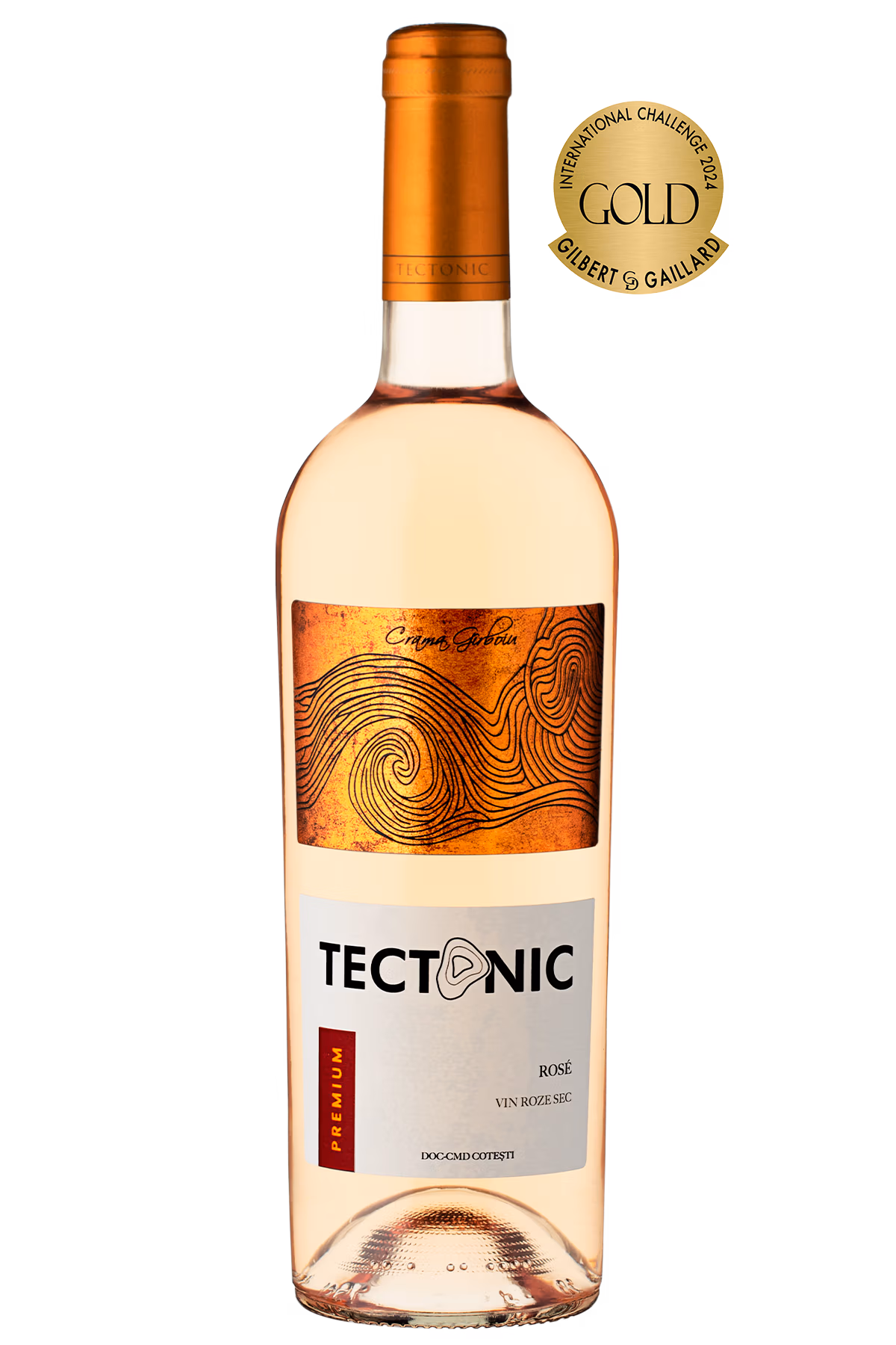 Tectonic Rose sec  - Tectonic Rosé prezinta o culoare roz somon superba. Olfactiv impresioneaza prin arome primare de fructe de padure ca fragi si zmeura