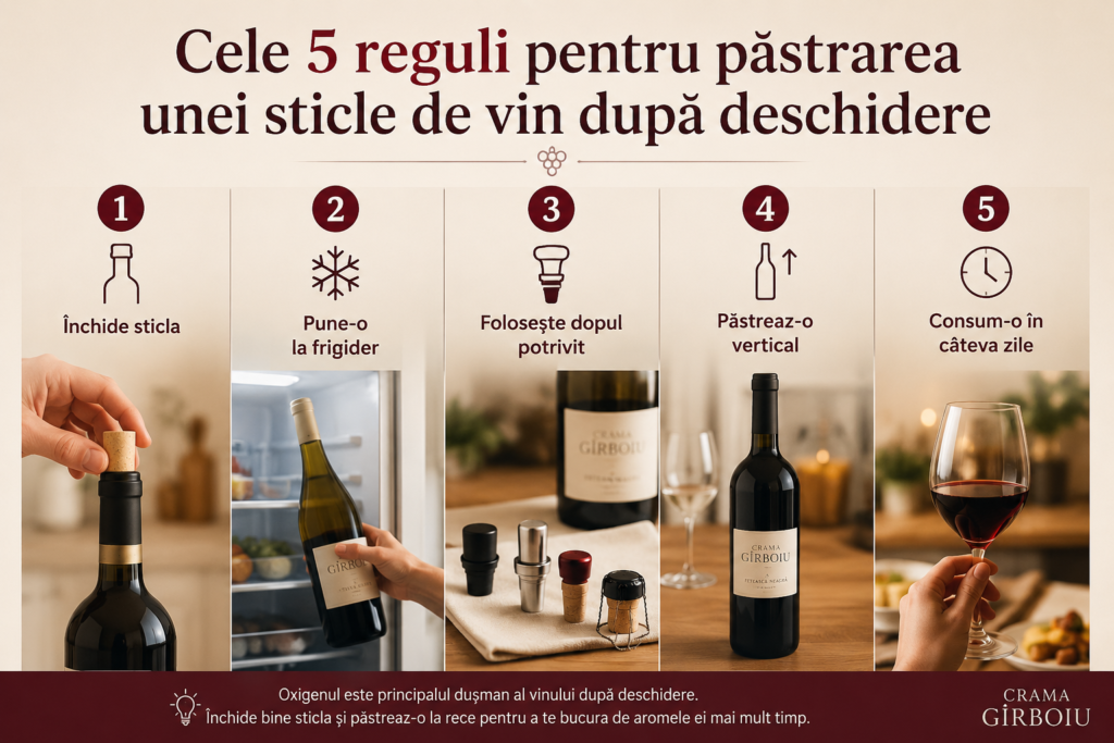 Cât rezistă vinul după deschidere? cele 5 reguli pentru pastrarea unei sticle de vin după deschidere